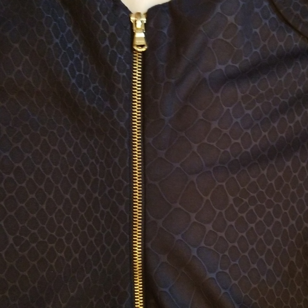 Guess Snakeskin Design Navy Blue Mini Dress - Picture 6 of 8